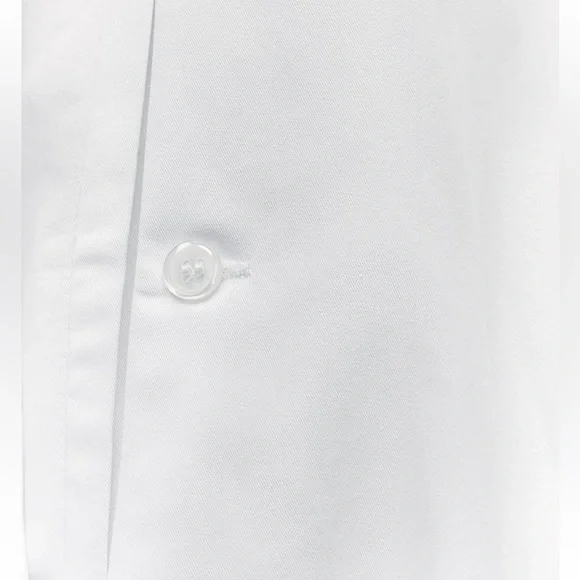 Zara Preowned Cropped Gabardine Shirt Size S White - Picture 6 of 9